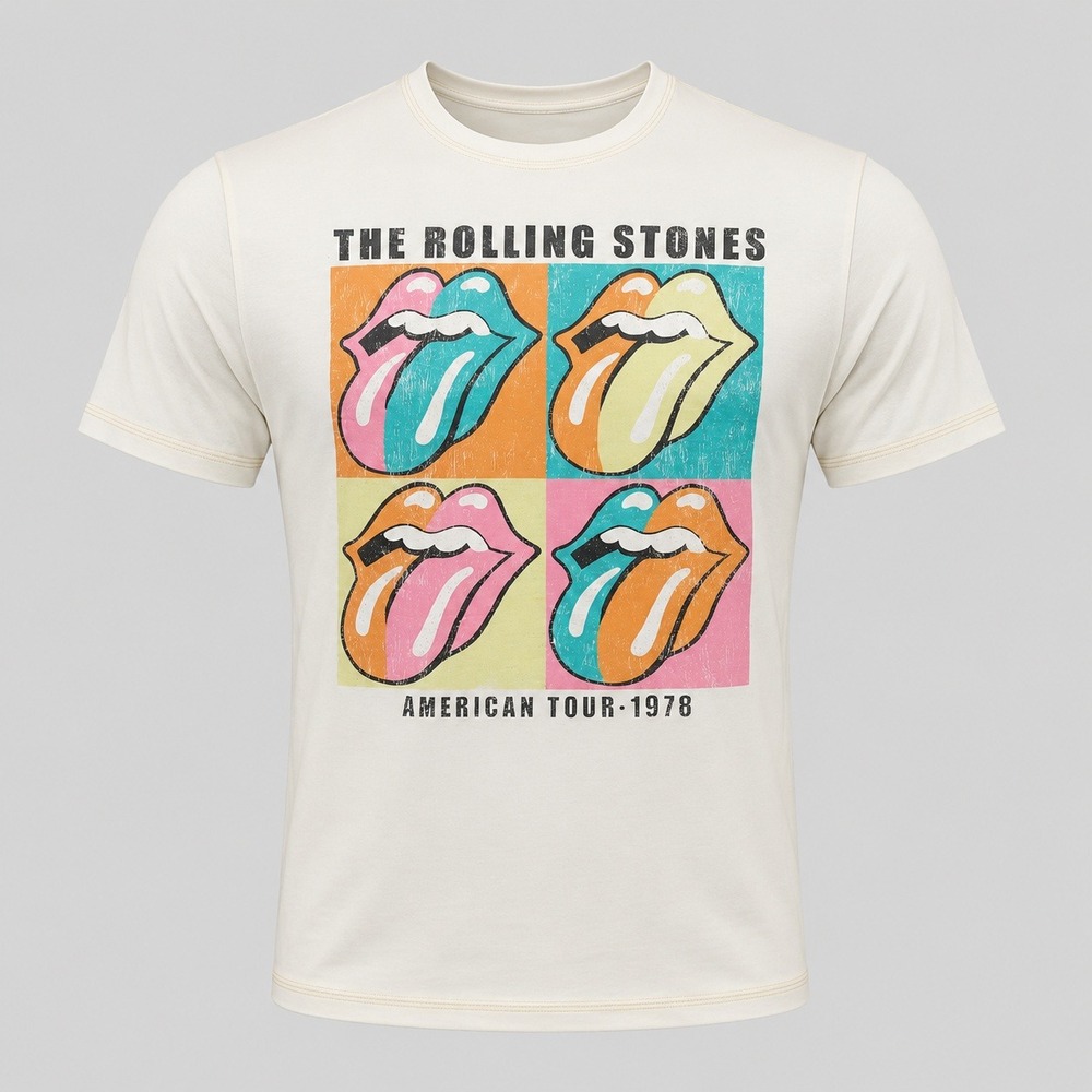 Rolling Stones American Tour 1978 T Shirt Womens S GB NWT Graphic Rock Band Tee